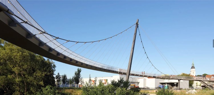 Cable Supported Suspension Pedestrian Bridge